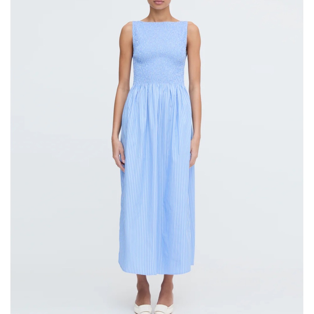 Hill House Cosima Nap Dress - Blue Stripe Size S